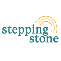 Stepping Stone's teal and gold logo